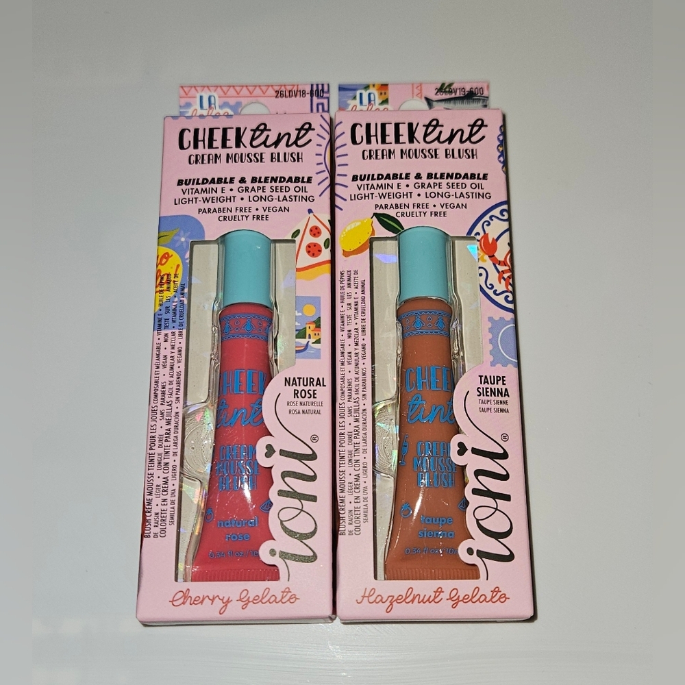Ioni Cheek Tint Cream Mousse Blush - Natural Rose & Taupe Sienna 0.34fl Oz BNIB